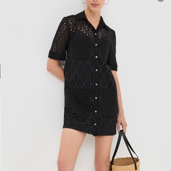 VERONICA BEARD RAFAELA EYELET DRESS NWT SIZE 0 - Picture 10 of 14